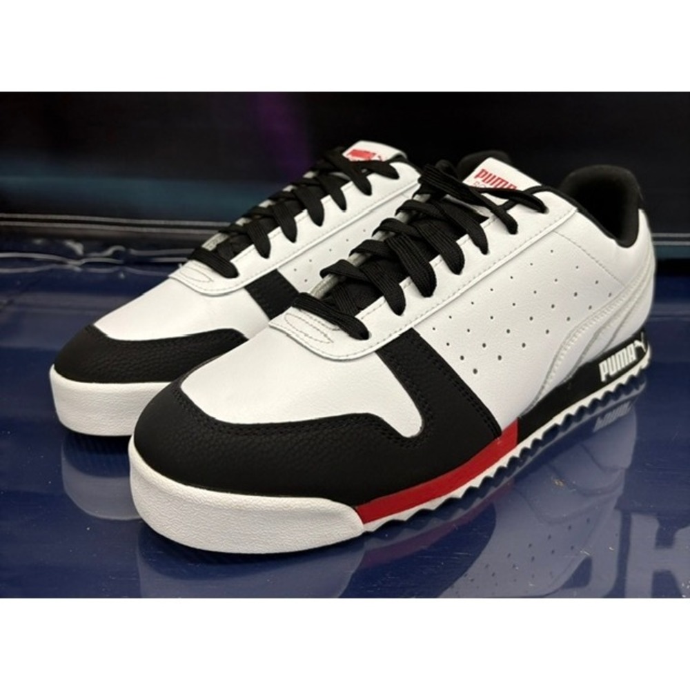 Puma Roma Hacked Home White Black Red 386869-01 Mens sneakers size 9.5